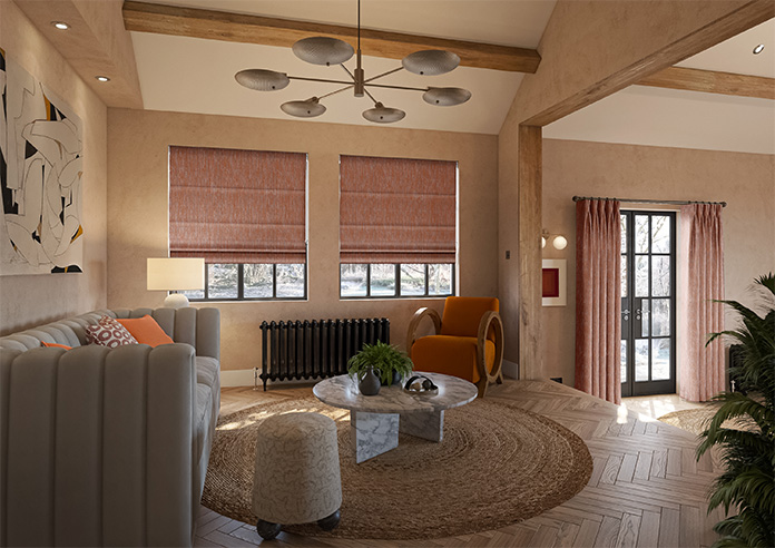 Cascade, Paprika - Twist&Fit Roman Blind - Image 6